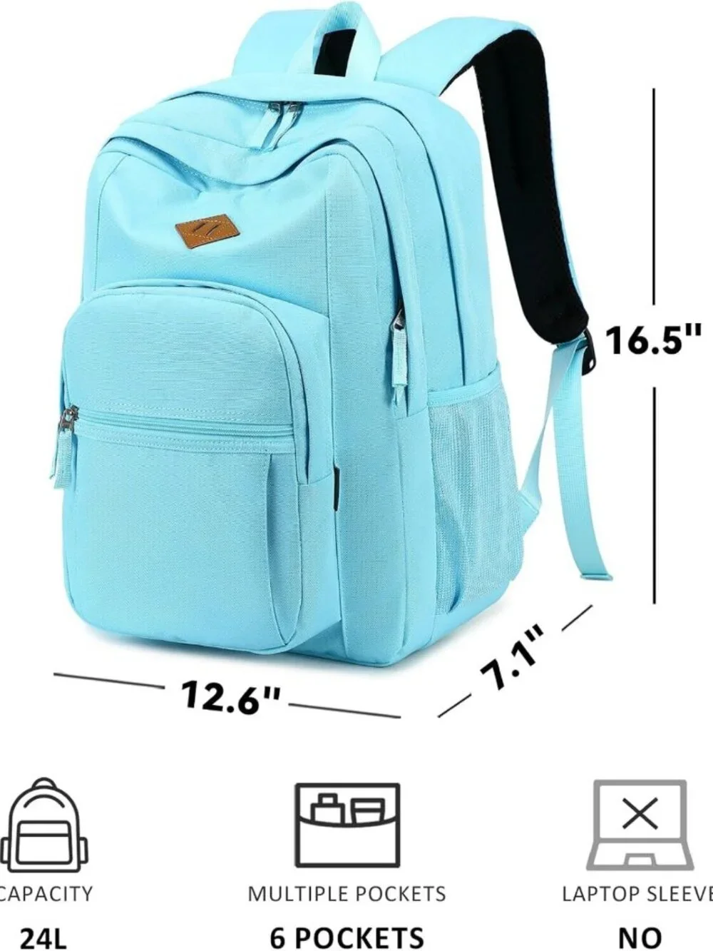 Stylish Water-Resistant Travel Backpack for Women & Men | Lightweight College